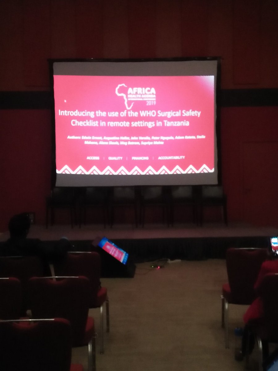 .<a href="/Jhpiego/">Jhpiego</a>: We have seen dramatic increase in utilization of the surgical safety checklist #SSC in rural facilities in Tanzania - from 2.8% to over 90% - due to the .<a href="/safesurgery2020/">Safe Surgery 2020</a> intervention in select facilities.
#AfricaHealth2019