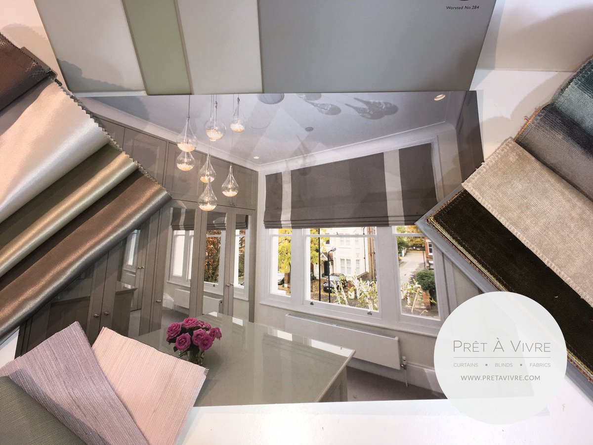 Here's a lovely moodboard from Alienor in our Notting Hill showroom (pretavivre.com/notting-hill-s…).

She’s chosen to base it on the complementary textures of silks and velvets, using a palette of greys, mineral blues and accents in pink,  green and purple.