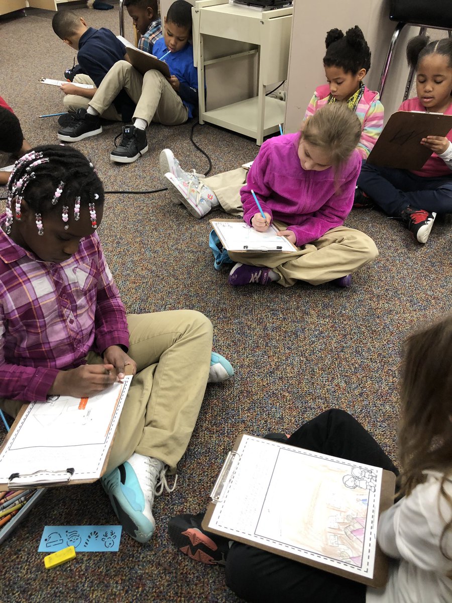 Learning about Ruby Bridges and visualizing the story on our minds. #lpsoars #WEareTheKEY