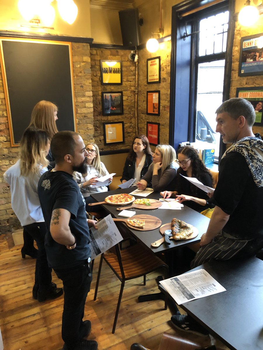 TheStarSE18's tweet photo. Staff pizza training day 🍕💫🤤 https://t.co/8iPs1OorgT