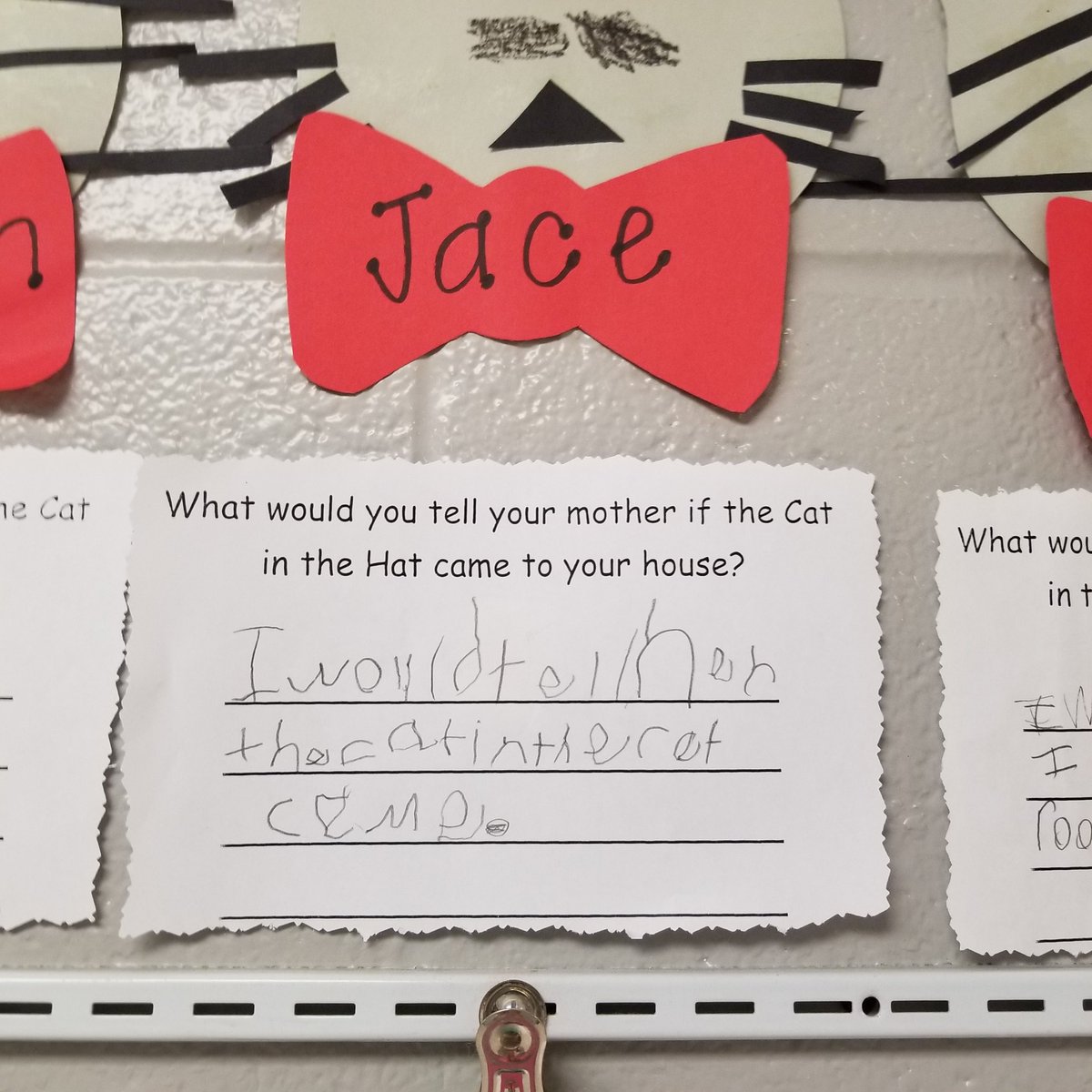 acalhoon4's tweet photo. Amazing punctuation skills in kinder and 1st. Check out the beautiful handwriting.  #iammilam #BeTheOne #MilamMemories #iamwfisd https://t.co/nTUmsr7v2x