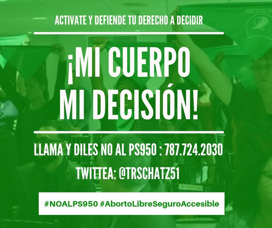 ColeFeminista's tweet photo. Mañana jueves se espera que baje a votación el PS950, que a pesar de sus enmiendas, aún representa una amenaza para la salud y los derechos de las mujeres. Es hora de movilizarnos. Llama al Senado y exígeles que voten en contra del PS950. ¡Nosotras parimos, nosotras decidimos! https://t.co/AVlJy1ZIUw