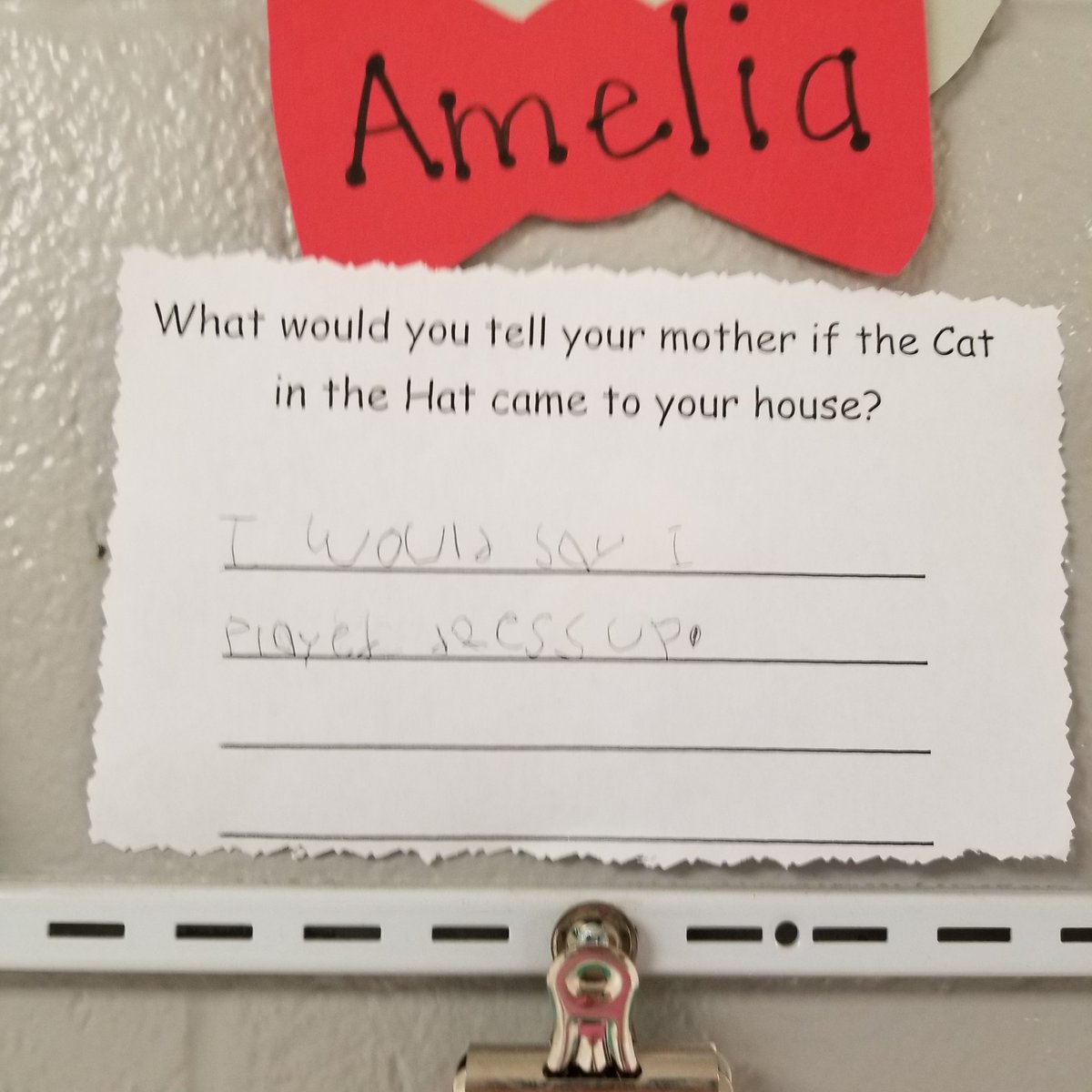 acalhoon4's tweet photo. Amazing punctuation skills in kinder and 1st. Check out the beautiful handwriting.  #iammilam #BeTheOne #MilamMemories #iamwfisd https://t.co/nTUmsr7v2x