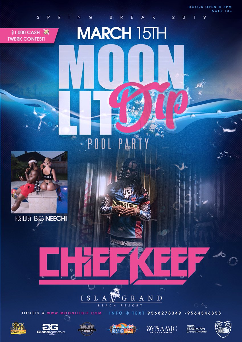 ThreeGEnt's tweet image. The Biggest Pool Party TO hit South Padre Texas WEEK...!!! HOSTED BY @BIGNEECHl live set by @chiefkeef March 15...!!!
