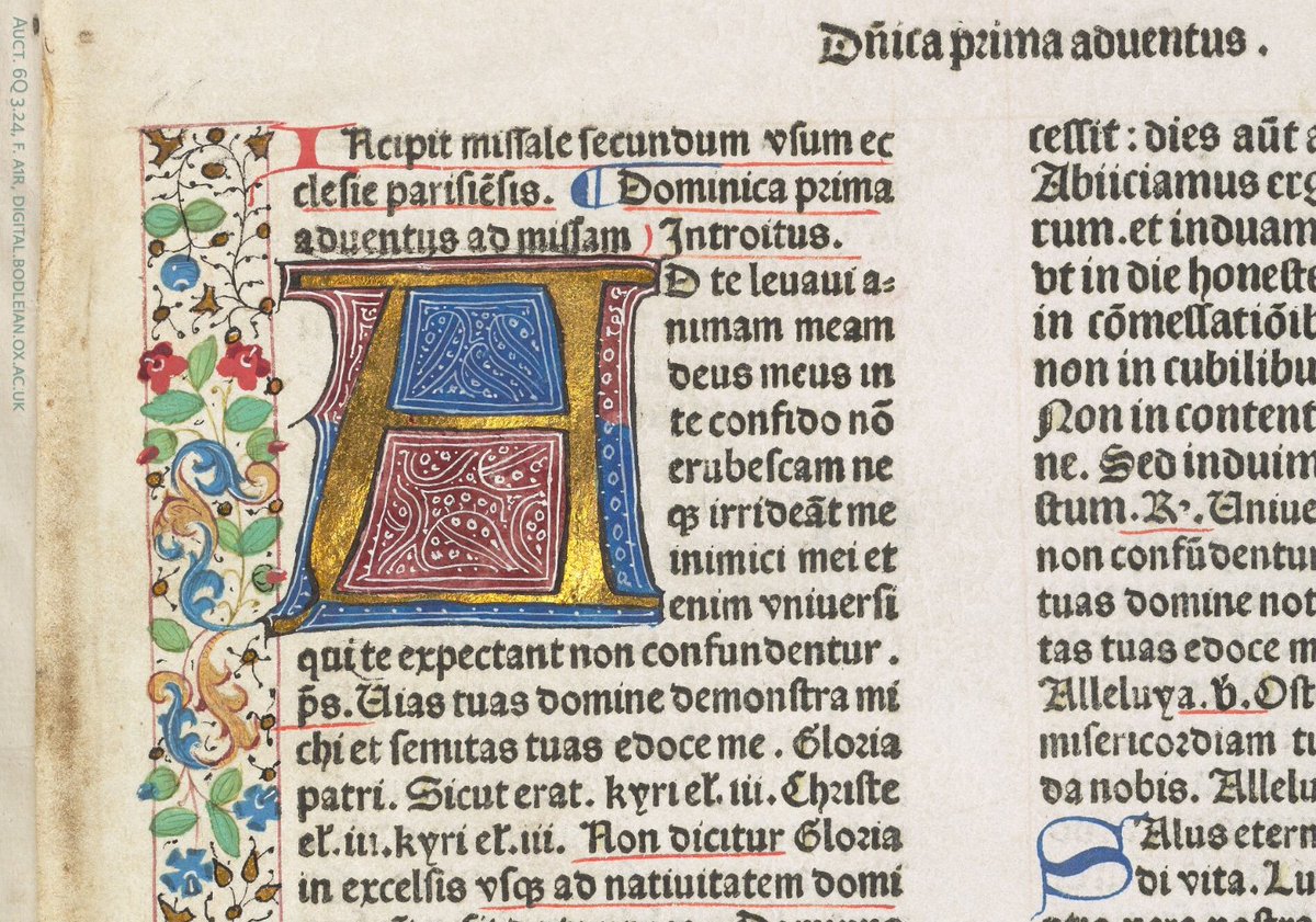BDLSS's tweet photo. Decorative initials added to an #EarlyPrinted (1481) edition of the Parisian Missal, in two volumes. This copy is sadly missing a pair of woodcuts which were printed with the first volume. https://t.co/3zksDMkDsh (part 1); https://t.co/2iNaw3suiq (part 2) https://t.co/67FeKnW7cr