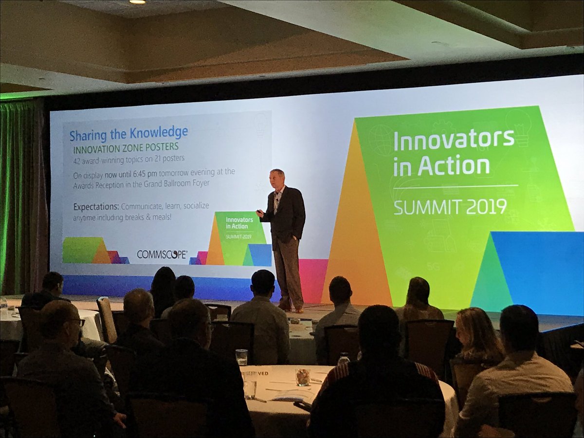 CommScope's tweet photo. John Chamberlain introduced our innovative products and award-winning designs. #commscopeinnovates https://t.co/UoqcKC8Syt