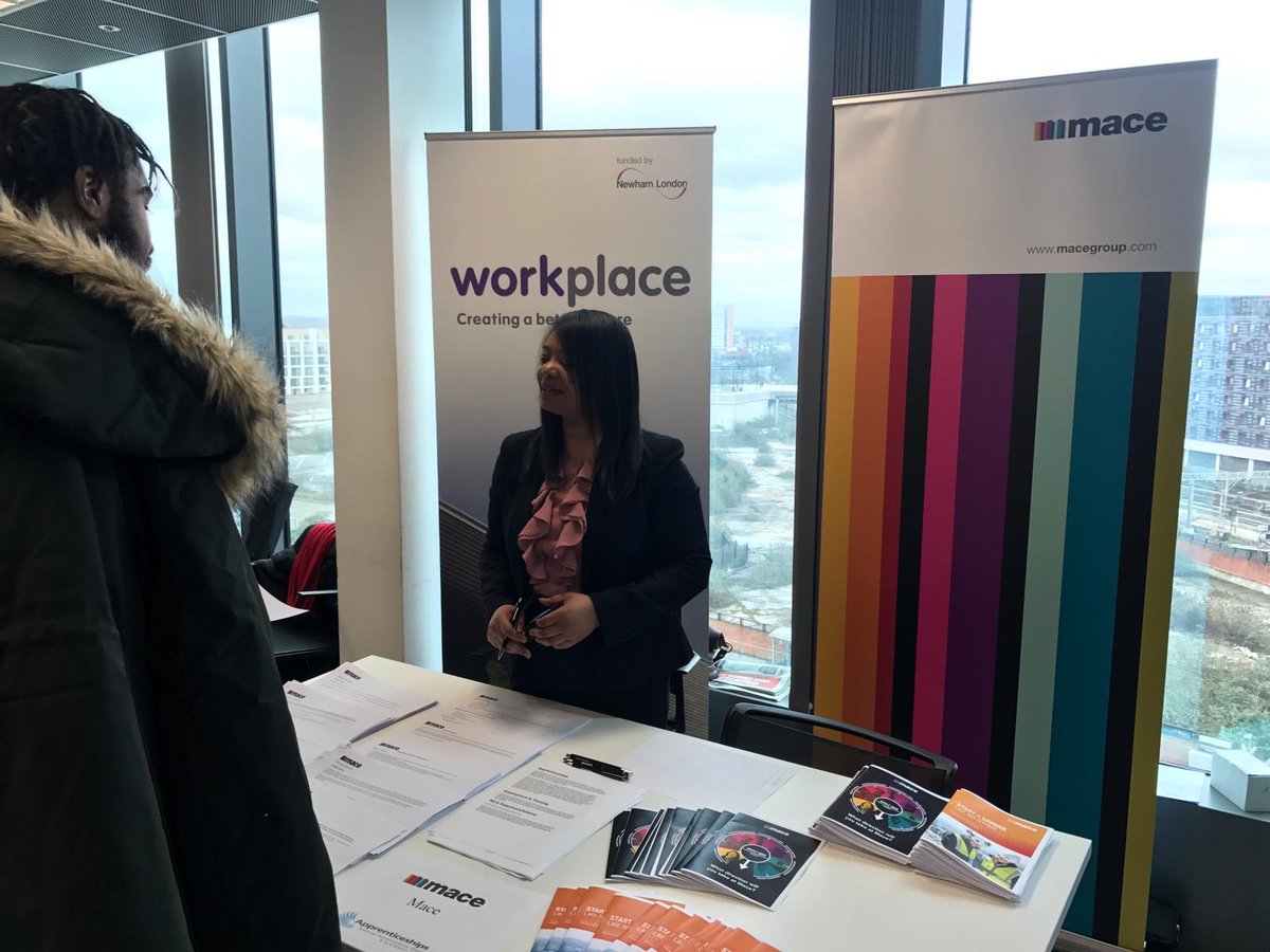 OurNewhamWork's tweet photo. @MaceGroup talking to young people about building a career in #construction. #newham #jobs #ApprenticeOpenDay https://t.co/uCkTv2l98E