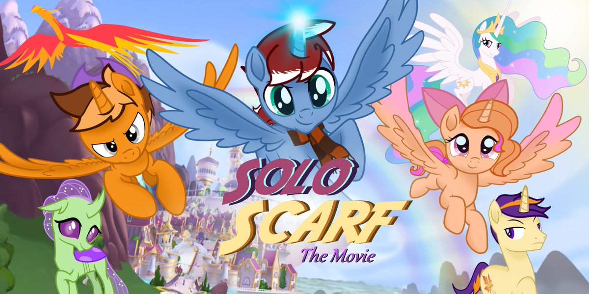 Solo_Scarf's tweet photo. Hello My Friends sorry it's been a long time but here is a Poster of #SoloScarf the Move! (PLEAES NOTE) this is just a Poster there is not gonna be any moive hope you Like it (Thank You!) #MLP #Brony #mylittlepony #SoloScarf #MLPTheMovie #Cute #pony 
@Violet_Ros3  *boop* https://t.co/BnYwOW7VRW