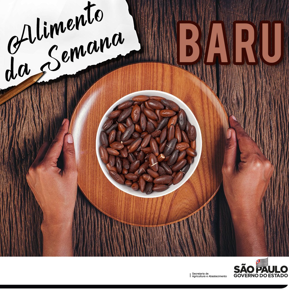 Também conhecido como cumbaru, fruto do baruzeiro, árvore nativa do cerrado brasileiro. É composto por uma casca dura, no seu interior encontra-se a amêndoa, seu sabor é semelhante ao do amendoim, possui óleos graxos essenciais, proteína, fosforo, cálcio, magnésio, ferro, e zinco