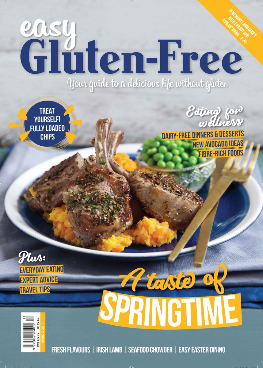 EasyGFMag's tweet photo. Tonight's the night for rosemary lamb chops with carrot and parsnip mash! We just love this cover #recipe from our Spring edition. https://t.co/P6gugNFBDp #humpdayhappiness https://t.co/M6Mnwi9WJi
