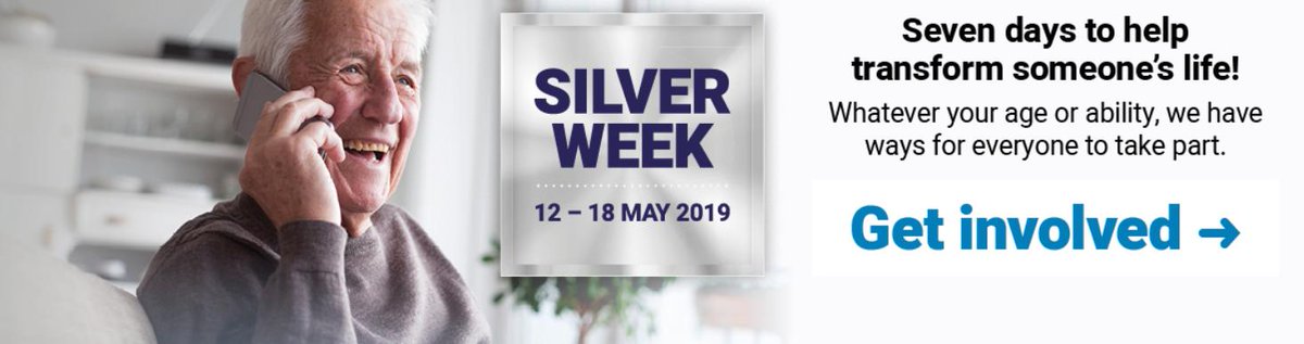 TheSilverLineUK's tweet photo. https://t.co/I6RnYw0wdX Join us during our #SilverWeek, whatever your age or ability, we have lots of ways to take part #Baking #Abseil #skydive #SilverChange #BucketCollecting #Volunteers #fundraising #Sporty #Running https://t.co/rd22joZHBA