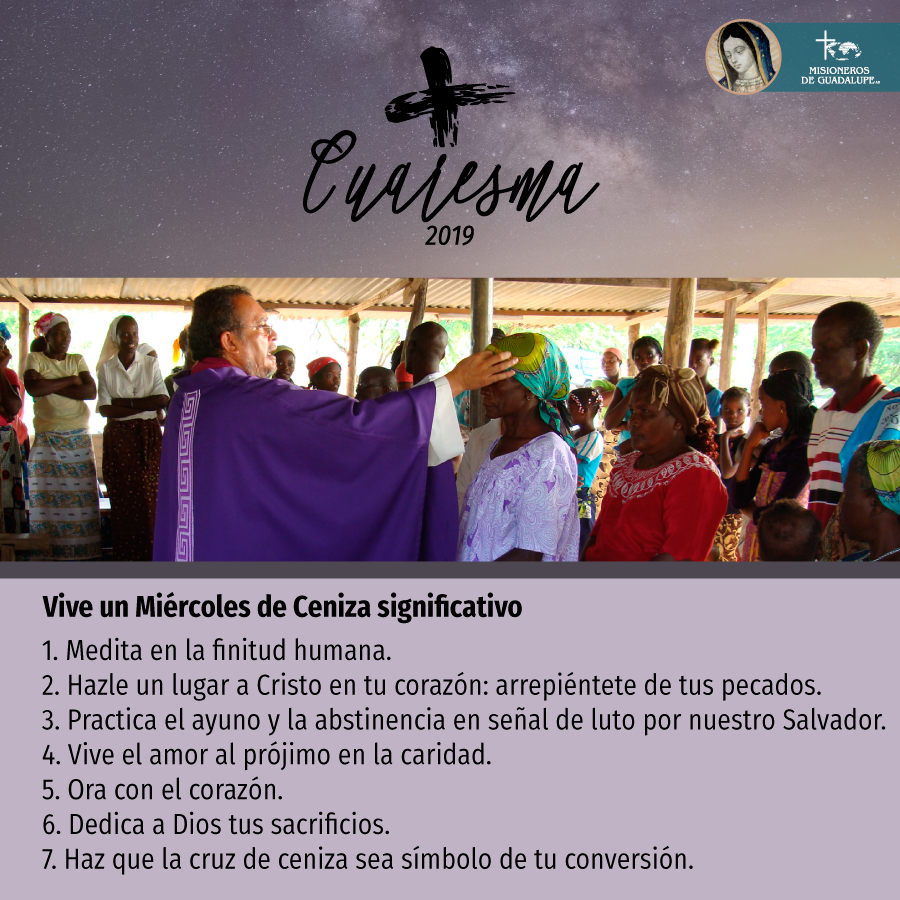misionerosmg's tweet photo. Con el #MiércolesDeCeniza comienza la Cuaresma. Durante 40 días nos prepararemos para la Pascua y seguiremos un camino que nos acercará a Cristo. Comienza el #CaminoDeCuaresma con el pie derecho siguiendo estos #TipsMG para vivir un Miércoles de Ceniza significativo. https://t.co/ipplVVEeYj