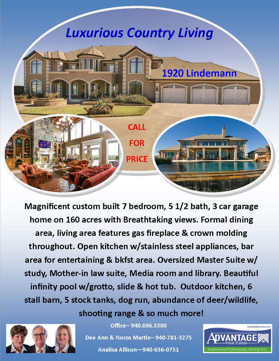Adv_Real_Estate's tweet photo. This beautiful custom home is for SALE!!! Call your friends at Advantage Real Estate to set up an appointment! 940.696.3300 https://t.co/xjfsMC44uZ