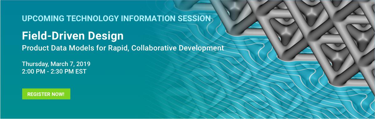 nTopology's tweet image. Register today at bit.ly/2Ejdz7T for our next informational session on improved collaboration and rapid product development via #nTopology’s Field-Driven Design. #implicitmodeling #3dmodeling #3dcad #additivemanufacturing #advancedmanufacturing