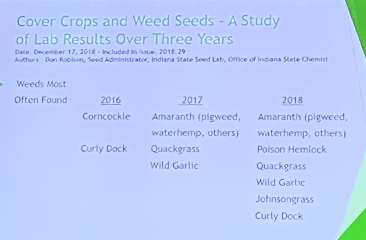 DeweyMann309's tweet photo. #covercrop panel, talking #purity #noxiousweeds, #varieties, #demand and #supply. @OhioStateASM alum #CodyBeacom on the panel. #CTTC19 https://t.co/CLKpmNENgU