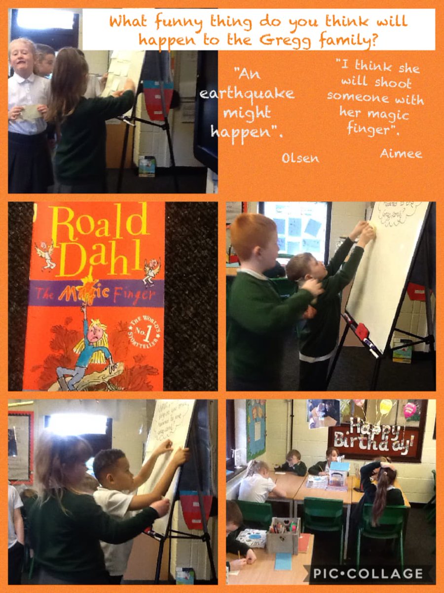 YearRBedford's tweet photo. This afternoon we started The Magic Finger...we only shared the first page and we h https://t.co/NqheW9EDCp https://t.co/St8xB9EQZh