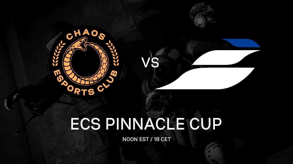 ChaosEC's tweet photo. More ECS Pinnacle Cup action for #ChaosCS. Today we face Epsilon in a best of 3, starting in 1 hour.
🆚 @Epsilon_esports
🏆 @ecs Pinnacle Cup
⏰ 1 hour
📺 TBD (check thread for updates)
#️⃣ #CreateChaos https://t.co/0183kfcIa1