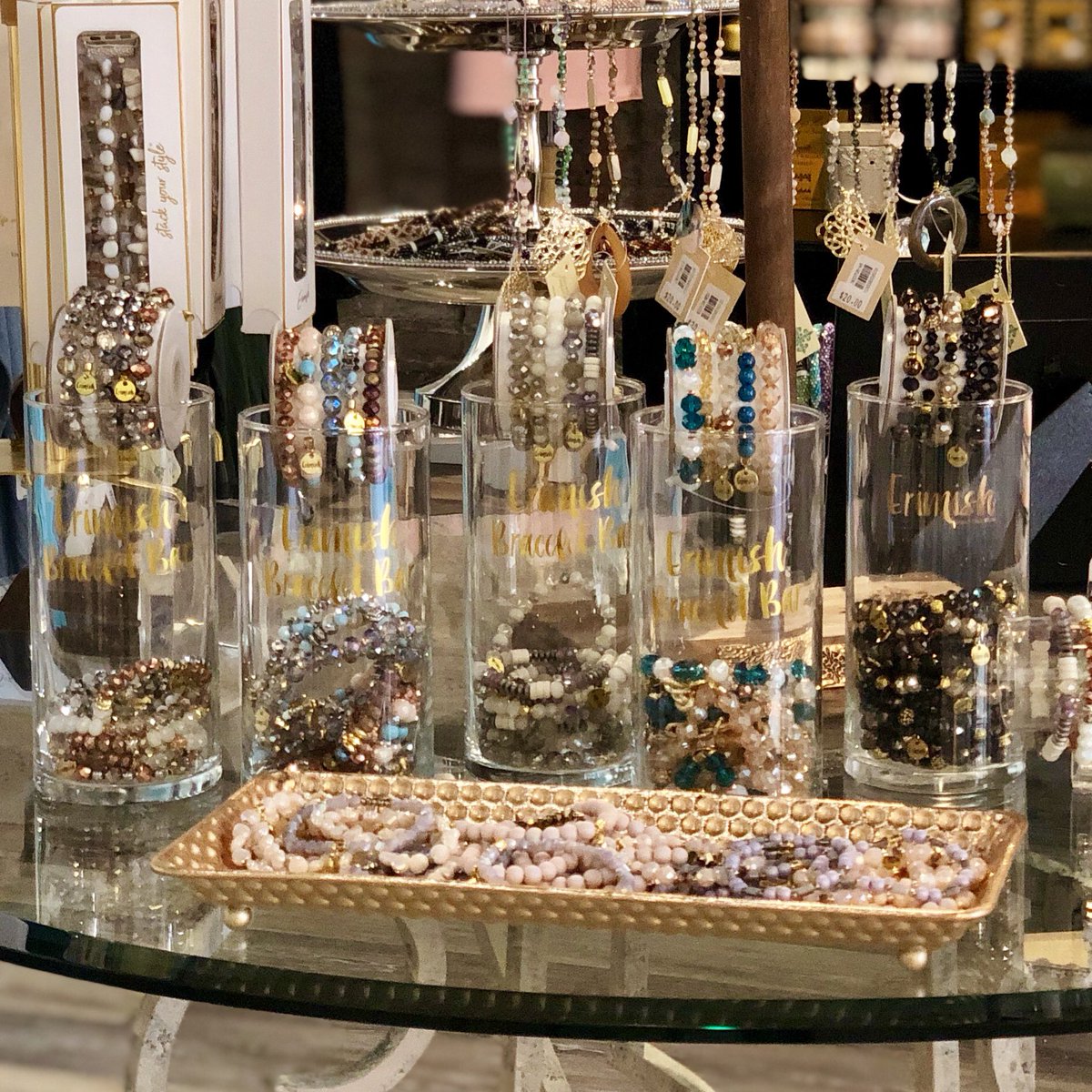 SprucedBoutique's tweet image. It’s a bracelet bar kind of morning. #erimish #stackyourstyle