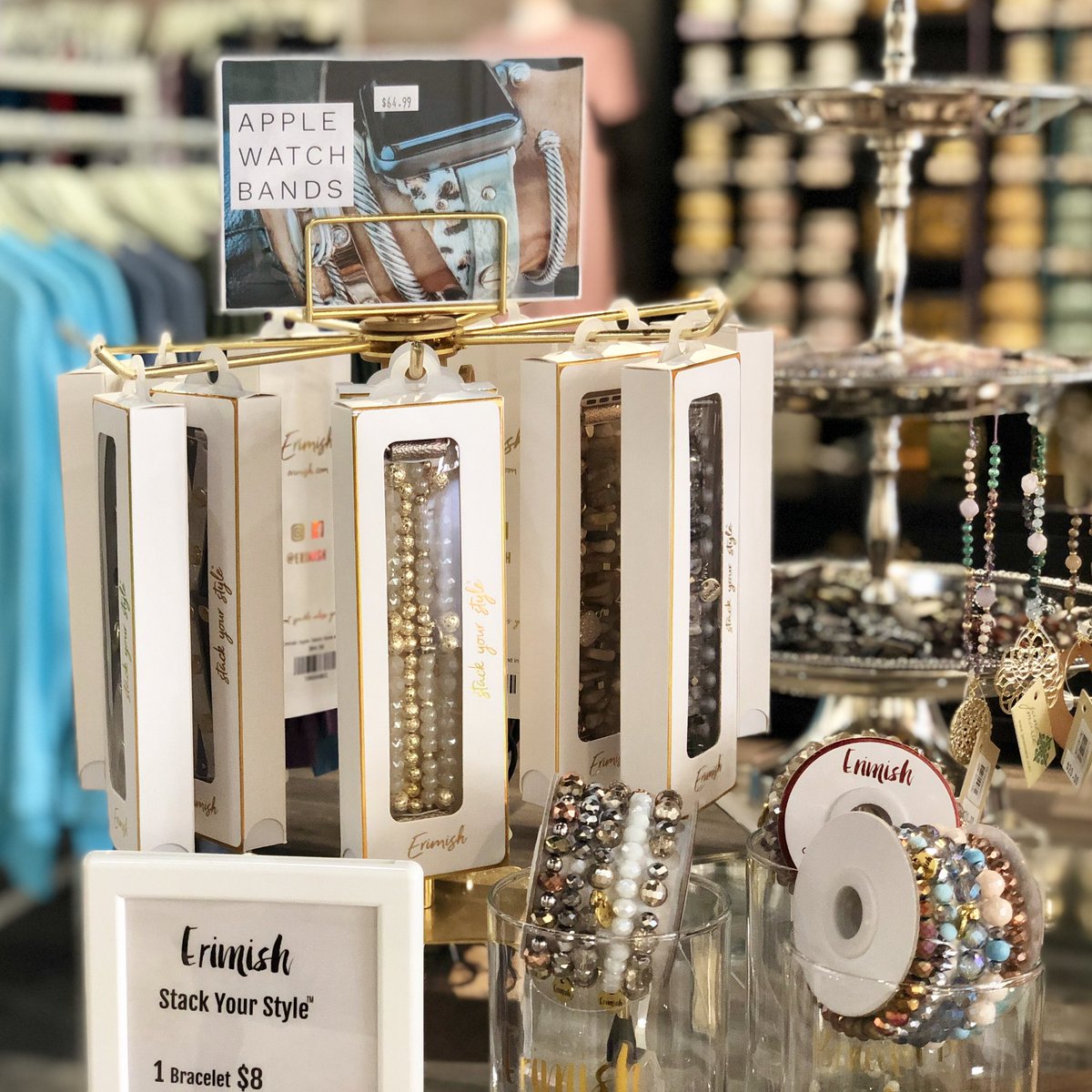 SprucedBoutique's tweet image. It’s a bracelet bar kind of morning. #erimish #stackyourstyle