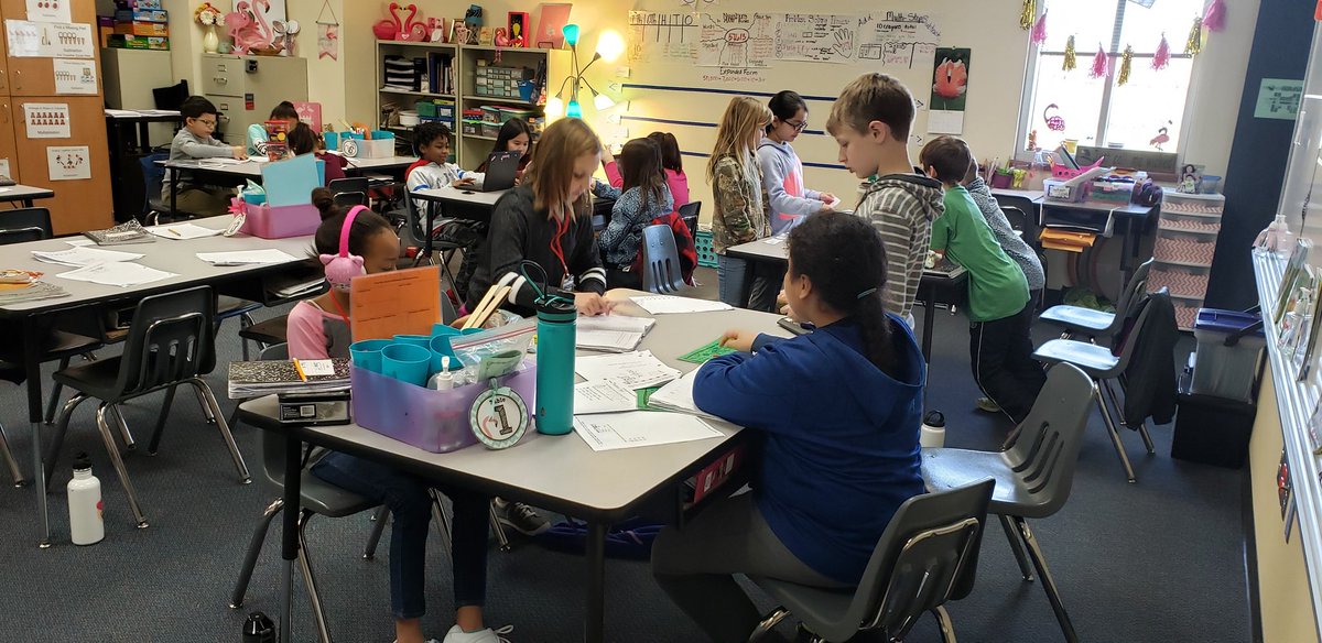 ShepTheTeach's tweet photo. Today in our math class, we have Laptops, 3D memory with manipulatives, Fact Fluency, partner practice and #Classflow with the teacher. All at one time with #blendedlearning! #WeAreRennell #CFISDSpirit @Teachersherryj https://t.co/GhxgHtGvmh