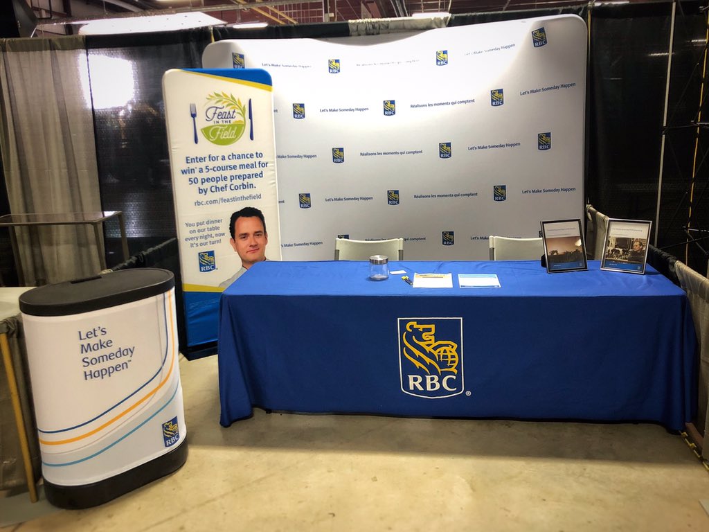RBCCStreeter's tweet photo. We're at the @Lindsay_Ex for the #EastCentralFarmShow for the next couple days! Come visit us while you're here and enter for your chance to win our #FeastInTheField contest with @ChefCorbin https://t.co/5cpZ2OxhDa