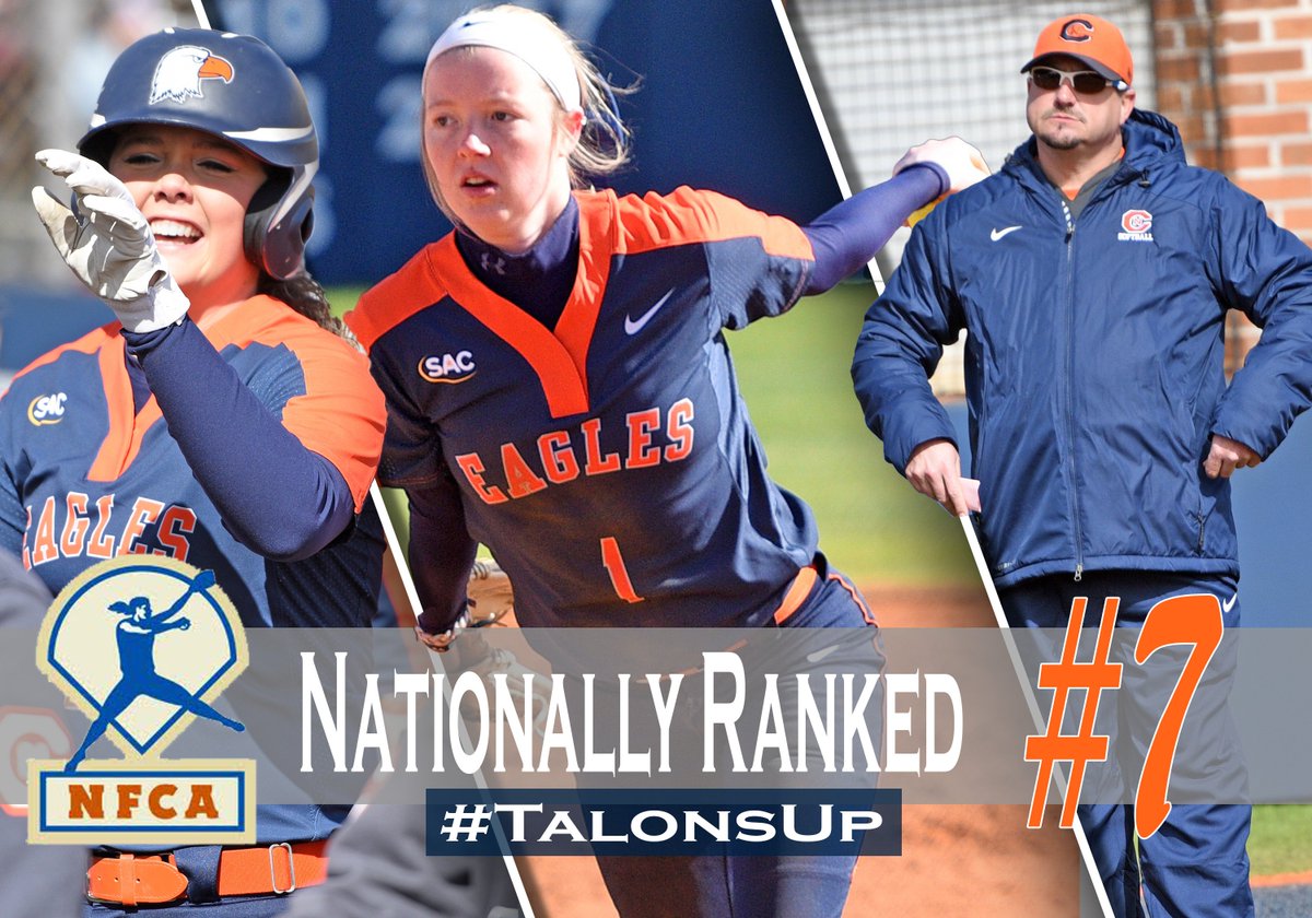 CNathletics's tweet photo. 😤😤😤

Welcome to the top 10 @cnsball 

The Eagles clock in at seventh in this week's @NFCAorg poll - C-N's second highest ranking in the NCAA era. https://t.co/rOs7ad2kOa