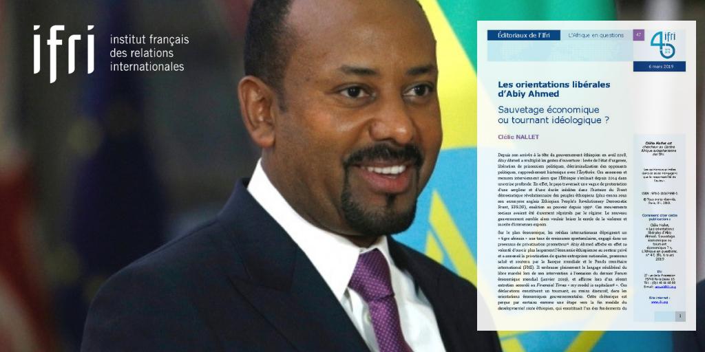 Afrique_IFRI's tweet photo. Les orientations libérales d'Abiy Ahmed, sauvetage économique ou tournant idéologique ? #AbiyAhmed #Ethiopie 🇪🇹 Editorial @IFRI_ de @ClelieNallet https://t.co/GoZMdin1qi https://t.co/uo5w1yZ7t6