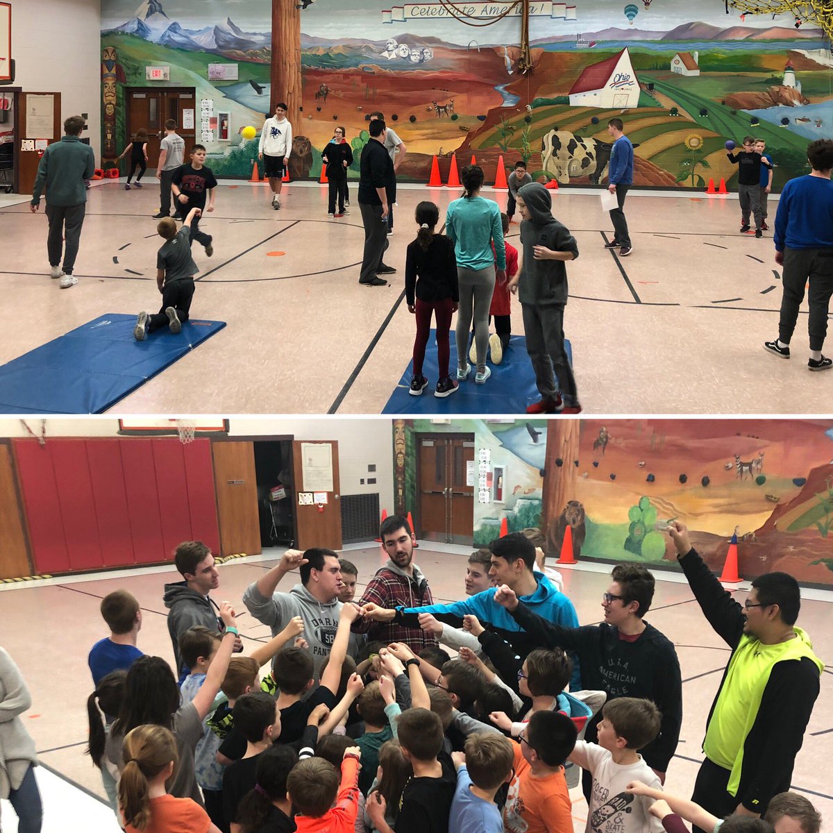 Love watching these guys pour their energy into ensuring these students develop leadership while having fun!