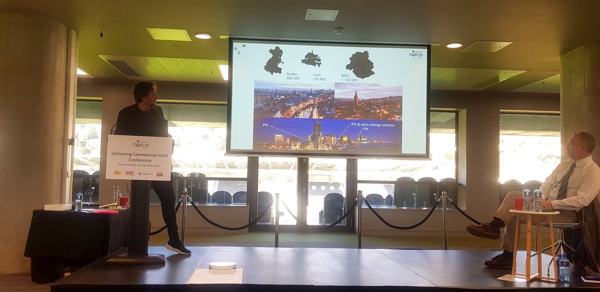 AndrewPassivate's tweet photo. Sebastian Moreno-Vacca of A2M showing not only Brussels' Passive House buildings but their entire zero energy district! #corknzebconf2019 @WeAreTUDublin https://t.co/84Wm5GaCFz