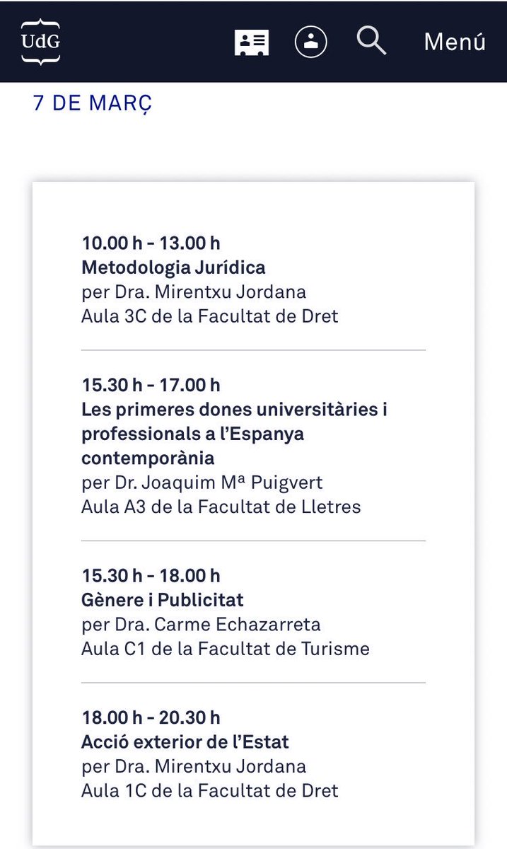 DelegEstudUdG's tweet photo. Les aules obertes de demà dia 7 de març. #UdG #8marc #8Marzo #8M2019 https://t.co/MIwJNQmhZO