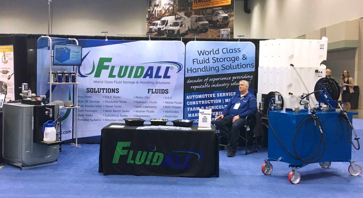 Fluidall_LLC's tweet photo. #worktrucks19 #greentrucks19 #fleets19 Work Truck Show Day 1! Fluidall's World Class Fluid Storage and Handling Solutions welcome everyone to booth 5509. Fluidall has the answers you seek for fluid storage solutions. @worktruckshow https://t.co/TqTXjZ2Ym5