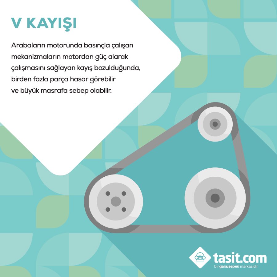 V kayışı sık sık kontrol etmeniz gereken öğelerden biridir. Arabaların motorunda basınçla çalışan mekanizmaların motordan güç alarak çalışmasını sağlayan kayış bozulduğunda, birden fazla parça hasar görebilir ve büyük masrafa sebep olabilir.