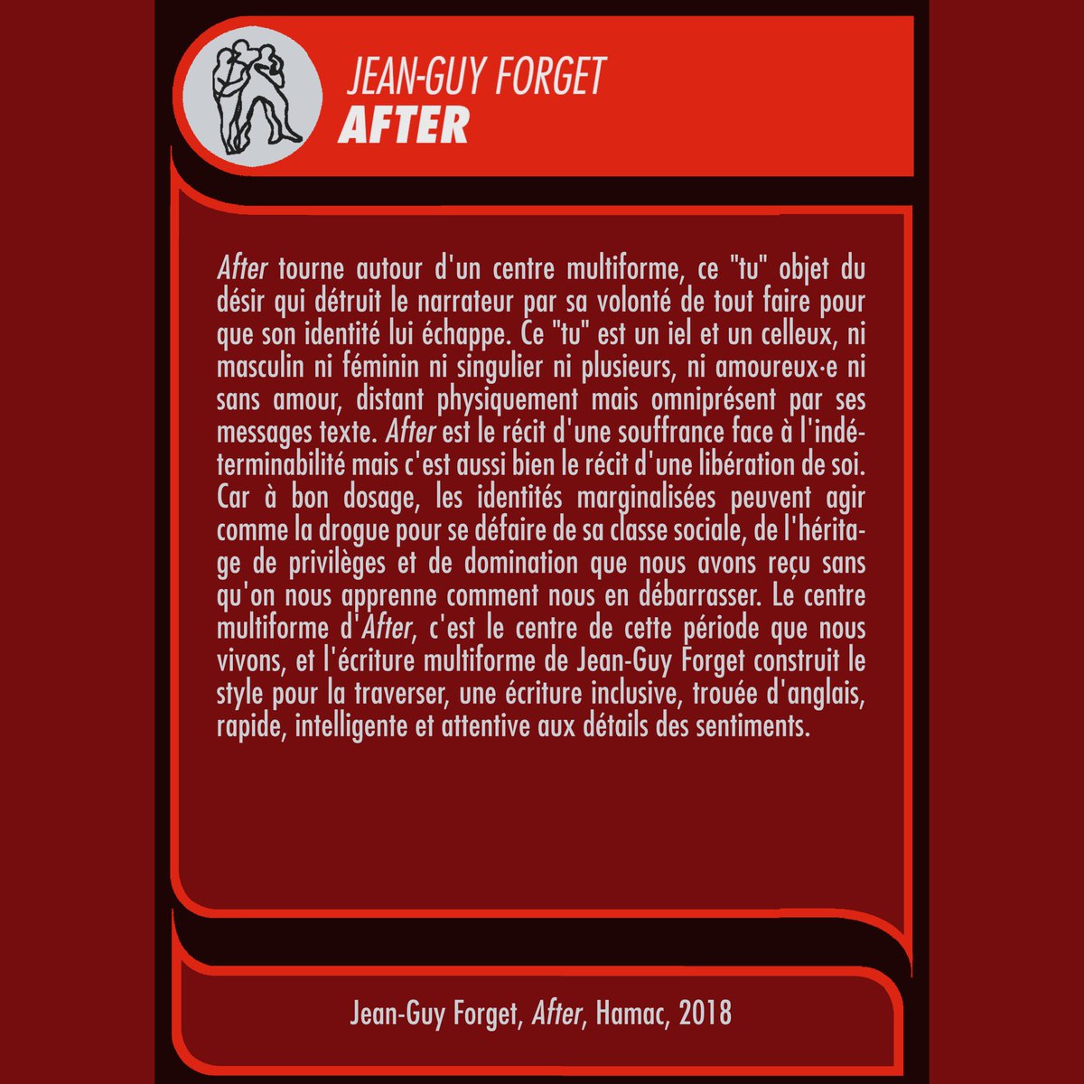 arreuh's tweet photo. Jean-Guy Forget pour « After » aux éditions Hamac https://t.co/11GCM5EkKd
