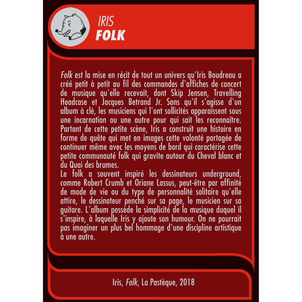 arreuh's tweet photo. Iris pour « Folk » (éditions de la Pastèque) https://t.co/YGS32sVqSG
