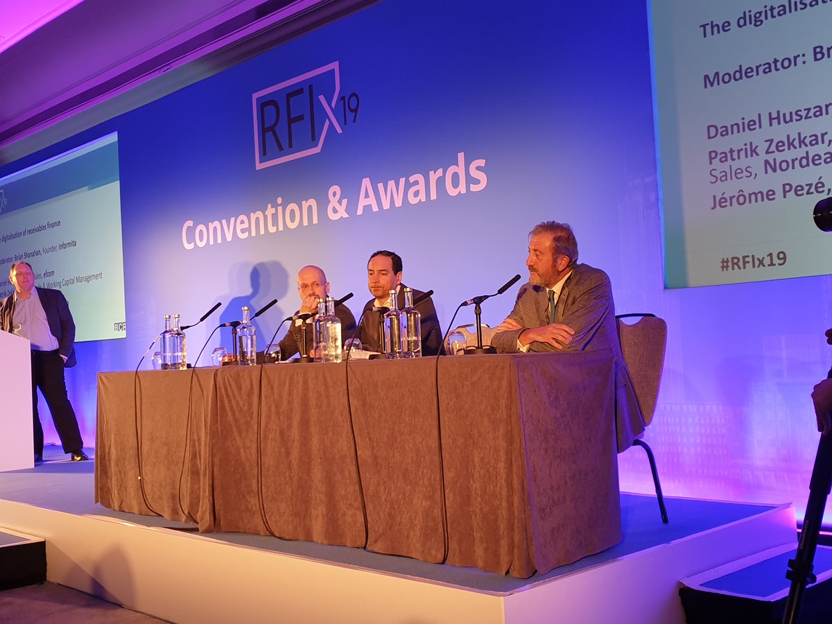 TinubuGroup's tweet photo. Our Founder &amp; CEO, Jérôme Pezé, was speaking today in #London about “The digitalisation of receivables finance“ #RFIX19 @BCR_TRFNews #BCR #ReceivablesFinance #tradefinance #fintech https://t.co/racFMdQiEa
