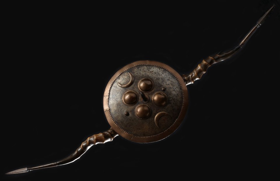 武具 青銅製 獣面 盾 防具  世界の武器防具百科！！ on X