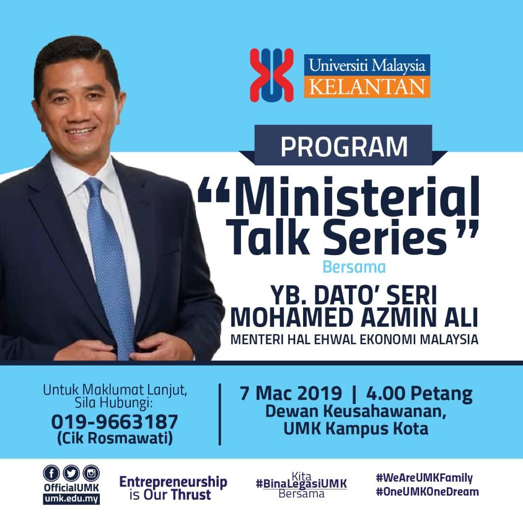twt_umkpc's tweet photo. Assalam dan slm sejahtera
Makluman kpd semua pelajar UMKPC Program Ministerial Talk Series bersama Yb Datoโ Seri Mohamed Azmin Ali akan diadakan pada hari esk di Dewan Keusahawanan,UMK Kampus Kota jam 2.30 petang. Jgn lupa ajak kawan kawan๐
#UMKPC
#WeAreUMKFamily
#aspirasiumk https://t.co/NfzyQCZMH9