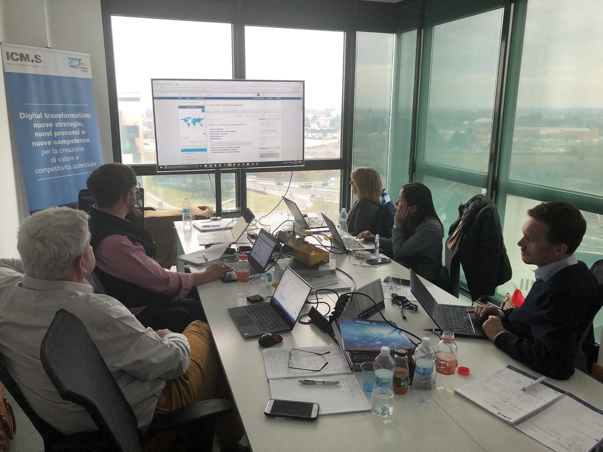 @UnitedVARs Centre of Excellence #S4HANA meeting @ICMS_IT with experts from all over the world. Great to experience world class competences in @SAP in one room! We @AllforOneSteeb as founding partner are proud to be part of this collaboration format