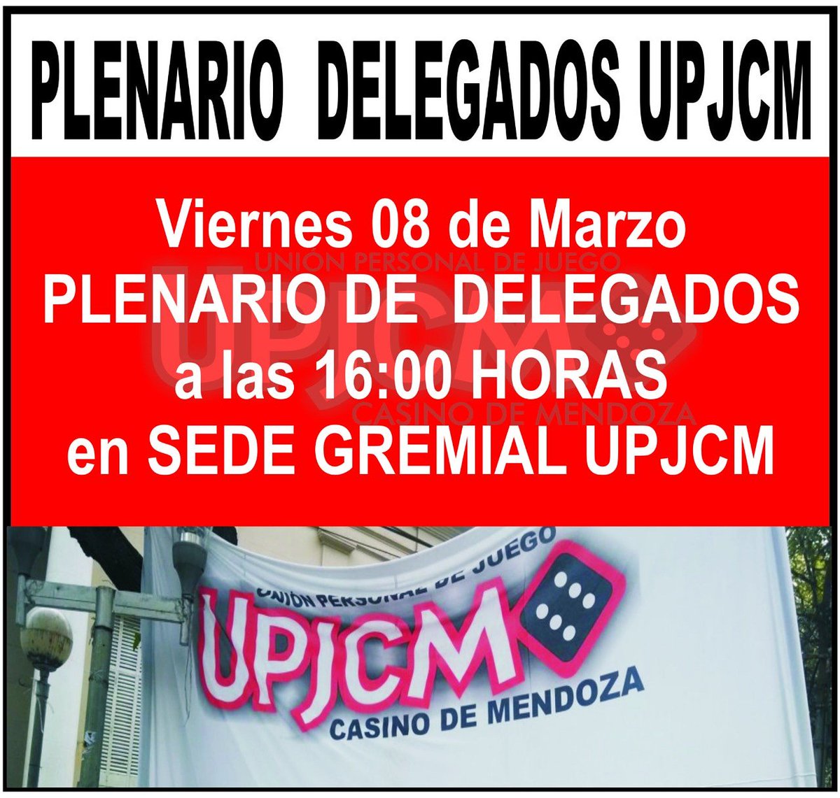 UPJCMoficial's tweet photo. 📆 8 de marzo
🕓 16 hs
📌Plenario provincial de delegados. https://t.co/7JyBVGyFND