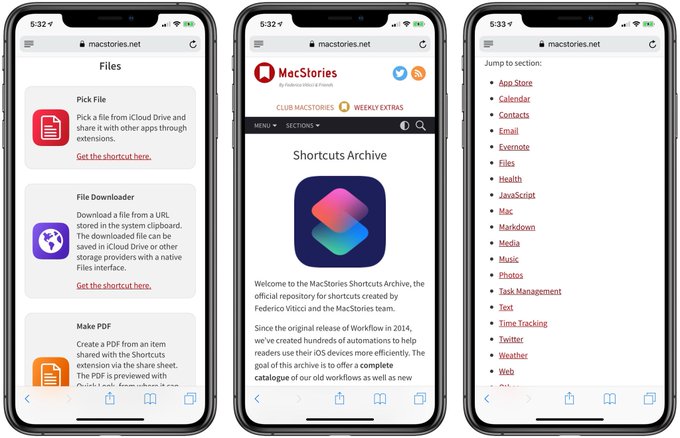 Macstories 150ものios用ショートカットアプリのカスタム ショートカットをまとめた Macstories Shortcuts Archive を公開 pl Ch