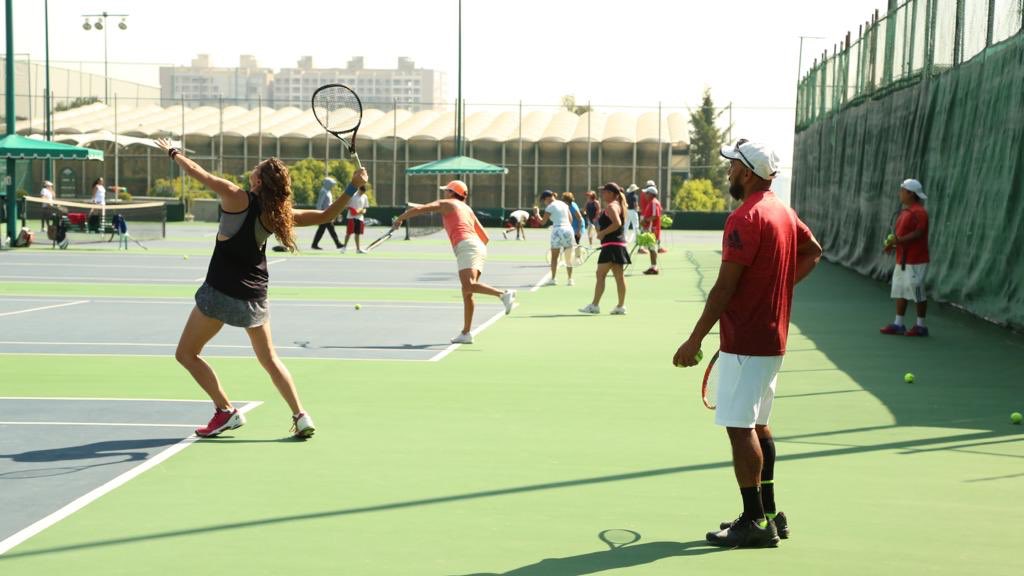 Tennis Clinic at Centro Libanes in Mexico City