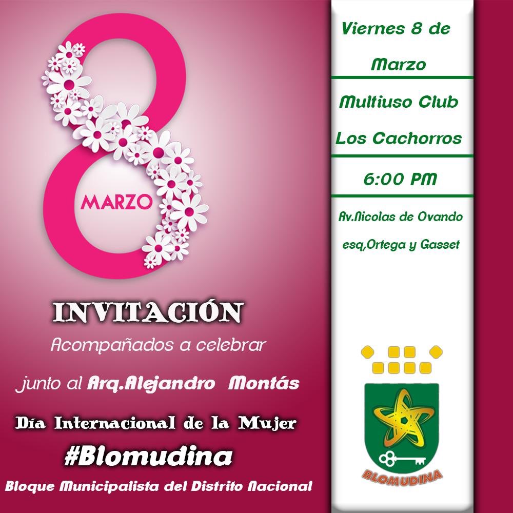 RMEJIA3108's tweet photo. Que bueno que aún se muestran intereses por nosotras. #Blomudina . Este viernes 8 de Marzo nos acompañará el Arq. Alejandro Montas (@AMontasOficial )@Ingridaltgarcia @drpedrosolano @MujeresconAM  @Rauldelarosa05 https://t.co/FSoQWWjcpZ