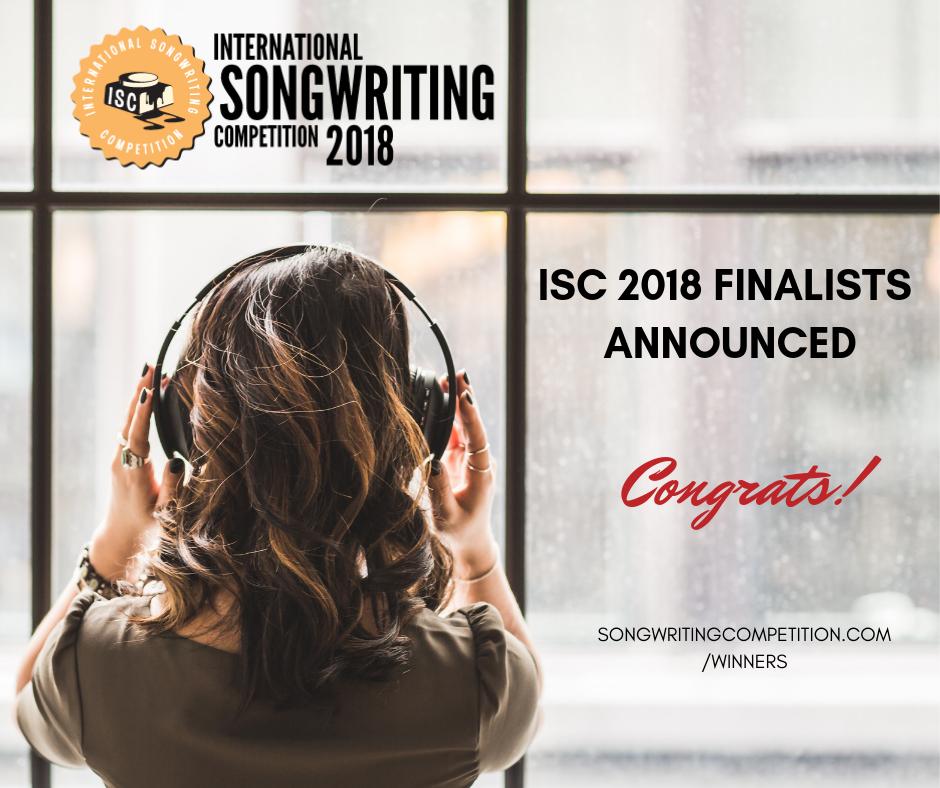 intlsongcomp's tweet image. ISC is pleased to announce our 2018 finalists! With almost 19,000 entrants, only 2% of all entrants have been selected as finalists. Congrats!  Winners will be announced in April 2019. You can view the complete list of finalists at:
songwritingcompetition.com/winners