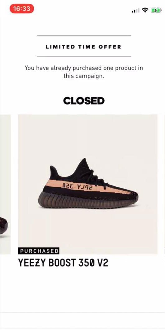 adidas limited time offer yeezy