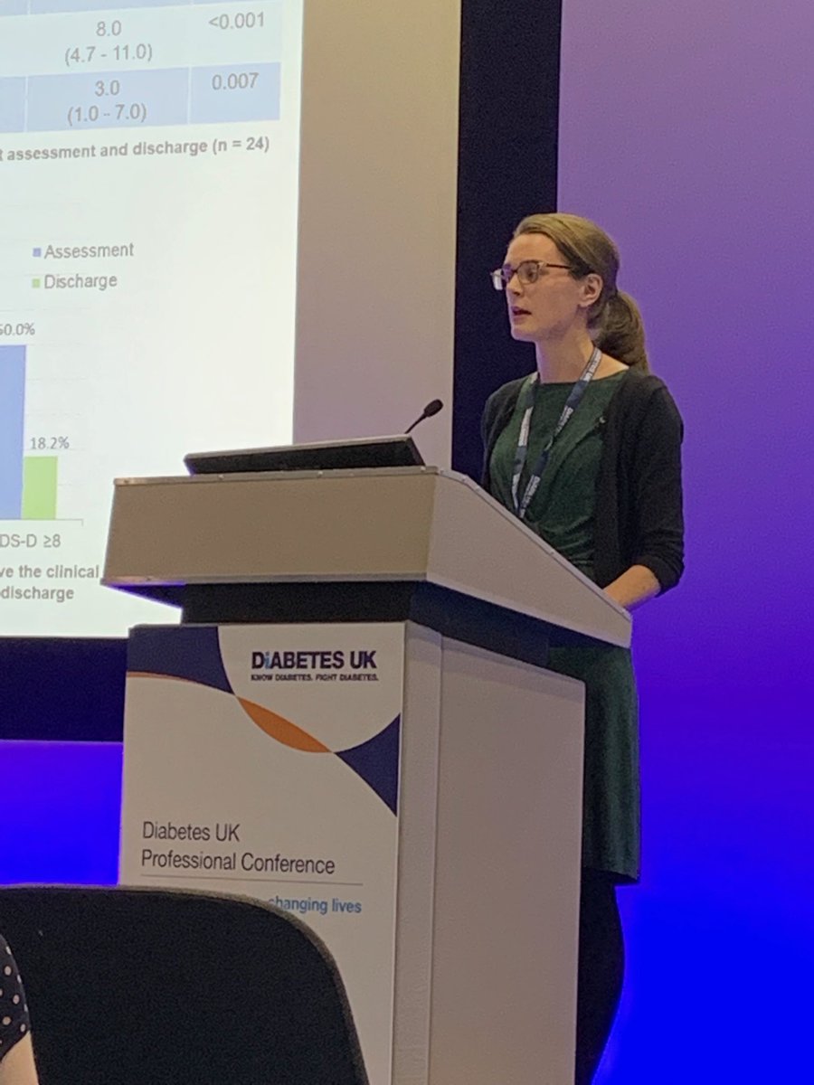 Dr Vicky Mckechnie presenting impactful diabetes psychological service data ⁦at #DUKPC19 <a href="/Imperialpeople/">Imperial People 💙</a>⁩ ⁦<a href="/ImperialAHSC/">Imperial College AHSC</a>⁩