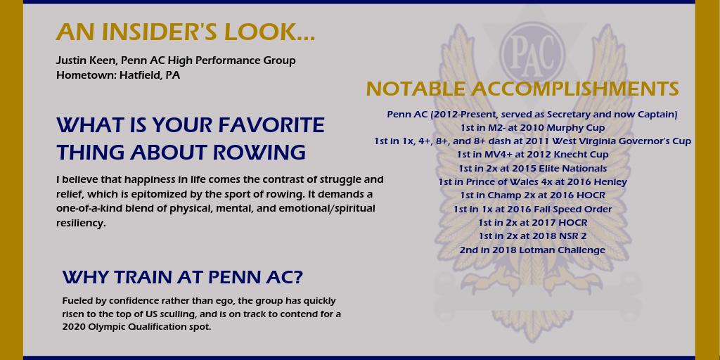 Penn AC (@pacra) on Twitter photo Penn AC is proud to highlight our Club Captain and HPG athlete, Justin Keen. Click here to learn more about Justin- pennac.org/penn-ac-athlet…
#schuylkillnavy #boathouserow #schuylkillnavyhpc <a href="/boathouse_row/">Schuylkill Navy</a> <a href="/toyotausa/">Terran Benjamin</a> #toyotaUsa Penn AC is proud to highlight our Club Captain and HPG athlete, Justin Keen. Click here to learn more about Justin- pennac.org/penn-ac-athlet…
#schuylkillnavy #boathouserow #schuylkillnavyhpc <a href="/boathouse_row/">Schuylkill Navy</a> <a href="/toyotausa/">Terran Benjamin</a> #toyotaUsa