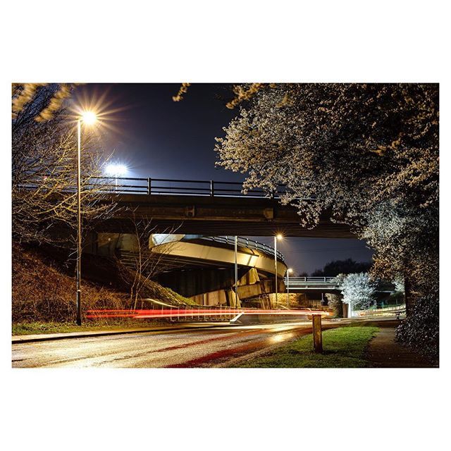 ndainsworth's tweet photo. Long Thorpe lane running under Lofthouse interchange. #shotonsony #sonya7ii #85mm18 #architecture #infrastructure #hiddenhighways #lighttrails https://t.co/VxfcwPE0hV