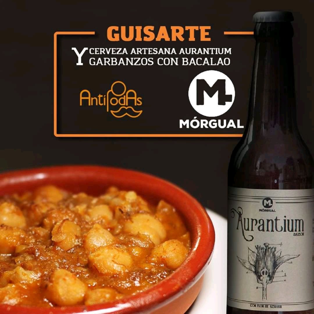 📢#Mórguallovers, este viernes 8 de marzo estaremos en <a href="/AAntipodas/">Abacería Antípodas</a> maridando #aurantium con #guisarte📢 🍻🍻 Os esperamos a todos 🍻🍻