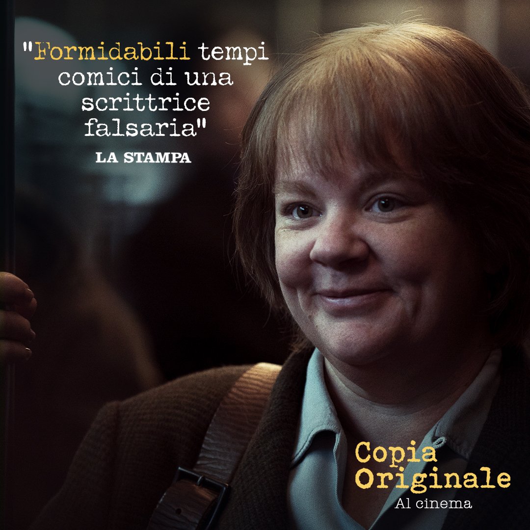 20thCenturyIT's tweet photo. Un biopic dai toni sarcastici ma che colpisce al cuore, per raccontare la vera storia della scrittrice Lee Israel. #CopiaOriginale 📝 è ora al cinema https://t.co/ns5Jhe4JVj