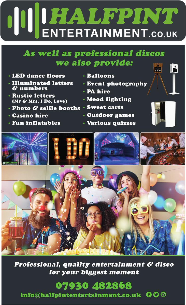 As a newly re-branded disco company here in #Kettering 
I need your help to get noticed. 
I would love if you would tell others about me. Facebook: halfpint entertainment website halfpintentertainment.co.uk
#halfpintent #disco #garyhalfpint